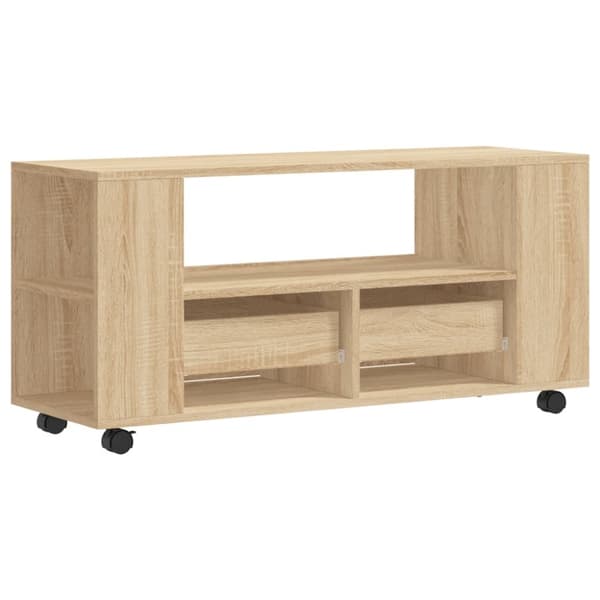 vidaXL tv-bord 102x34,5x43 cm konstrueret træ sonoma-eg -  TV-møbler