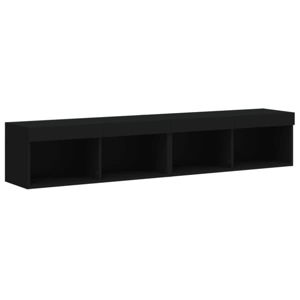 vidaXL tv-borde 2 stk. med LED-lys 80x30x30 cm sort -  TV-møbler