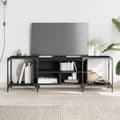 Miniatyrbild 1 av 11: vidaXL Tv-bänk svart 153x37x50 cm konstruerat trä -  TV-bänkar