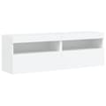 Pikkukuva 4 / 11: vidaXL TV-seinäkaapit LED-valoilla 2 kpl valkoinen 60x30x40 cm -  TV-tasot