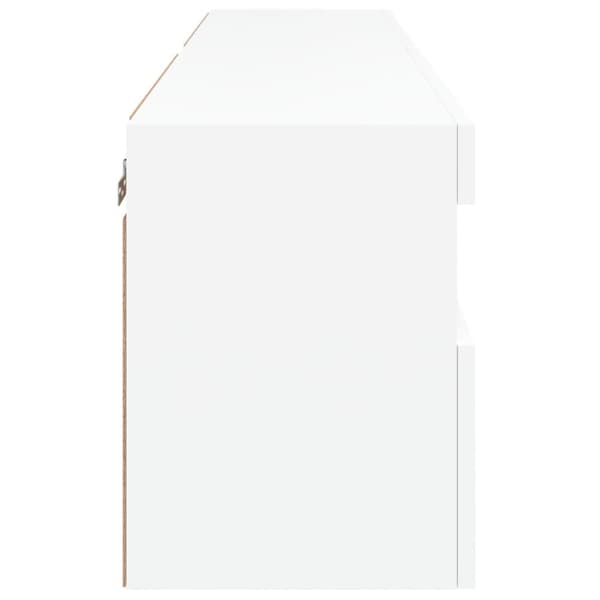 vidaXL TV-seinäkaapit LED-valoilla 2 kpl valkoinen 60x30x40 cm - TV-tasot