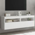 Pikkukuva 1 / 11: vidaXL TV-seinäkaapit LED-valoilla 2 kpl valkoinen 60x30x40 cm -  TV-tasot