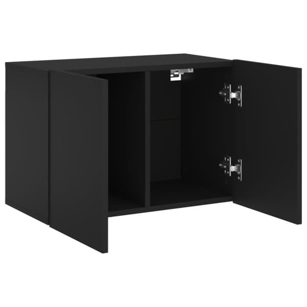 vidaXL Väggmonterad tv-bänk svart 60x30x41 cm - TV-bänkar