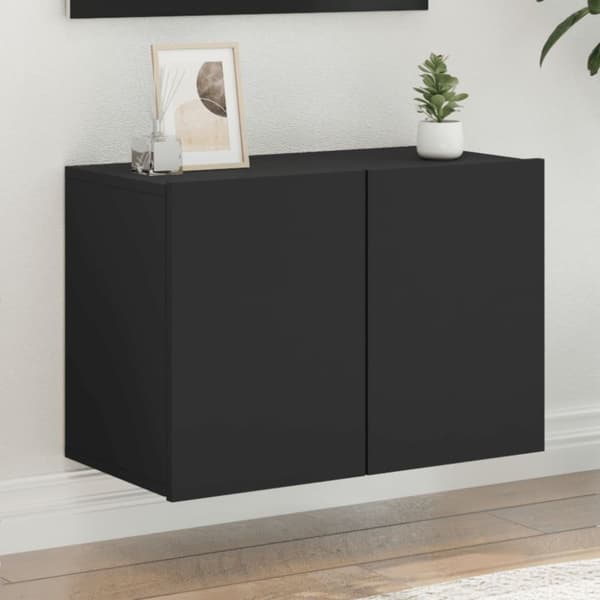 vidaXL Väggmonterad tv-bänk svart 60x30x41 cm -  TV-bänkar