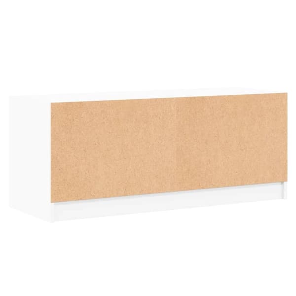 vidaXL tv-bord med glaslåger 102x37x42 cm hvid -  TV-møbler
