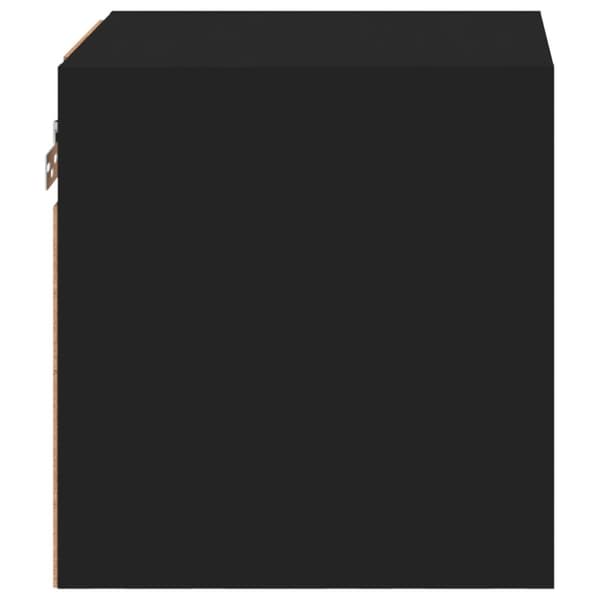 vidaXL Väggmonterad tv-bänk LED 2 st svart 30x28,5x30 cm - TV-bänkar