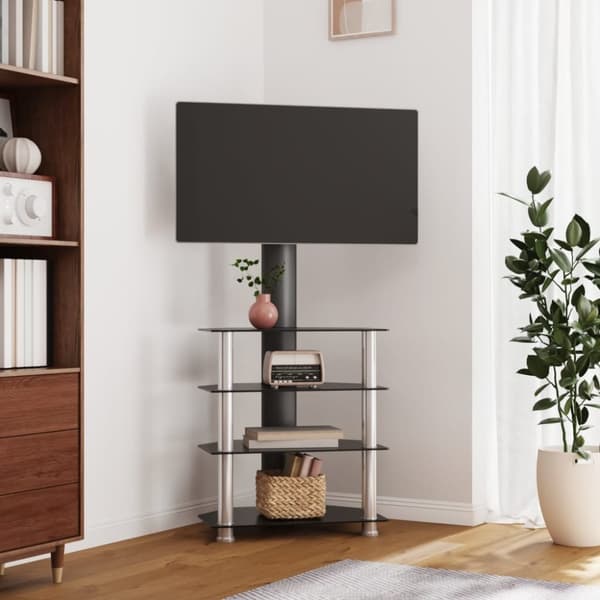 vidaXL TV-taso kulmaan 4 tasoa 32-70" tv:lle musta ja hopea - TV-tasot