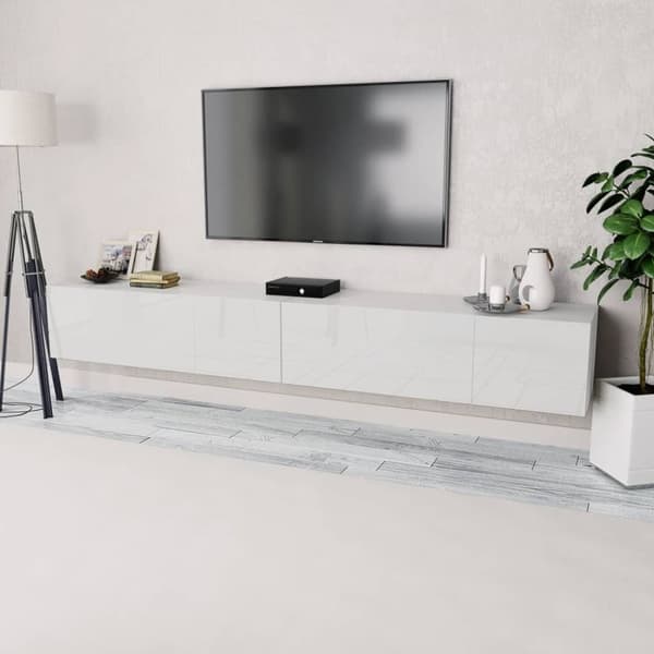 vidaXL tv-skabe 2 stk. spånplade 120 x 40 x 34 cm højglans hvid -  TV-møbler