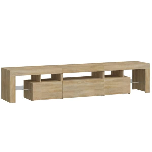 vidaXL Tv-bänk med LED-belysning sonoma ek 200x36,5x40 cm -  TV-bänkar