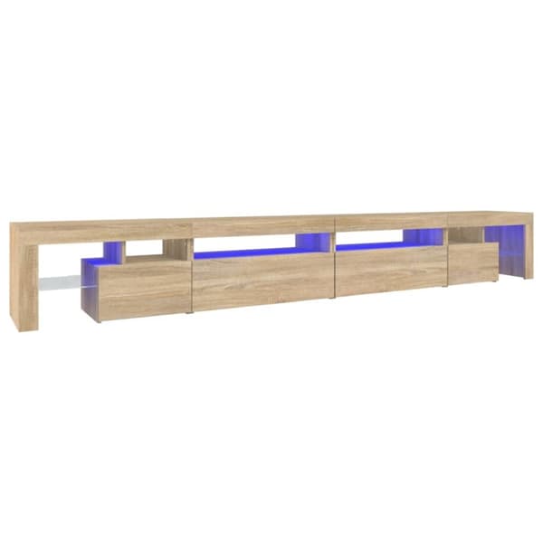 vidaXL Tv-bänk med LED-belysning sonoma ek 290x36,5x40 cm - TV-bänkar