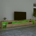 Miniatyrbild 5 av 11: vidaXL Tv-bänk med LED-belysning sonoma ek 290x36,5x40 cm -  TV-bänkar