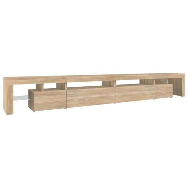 vidaXL Tv-bänk med LED-belysning sonoma ek 290x36,5x40 cm - TV-bänkar