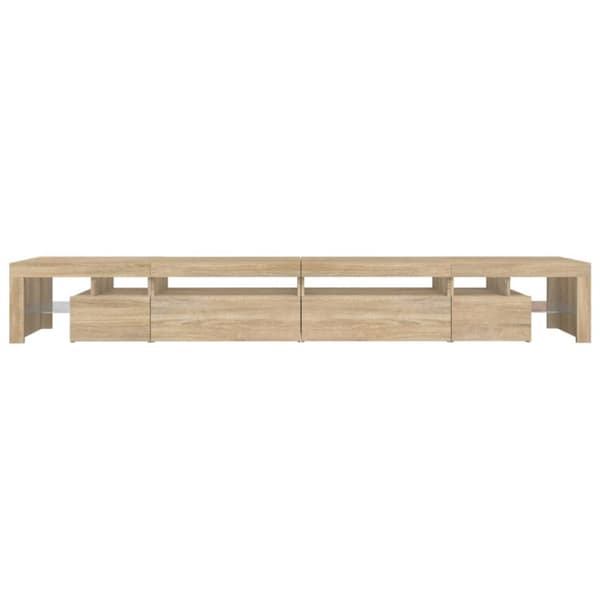 vidaXL Tv-bänk med LED-belysning sonoma ek 290x36,5x40 cm - TV-bänkar