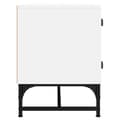 Miniatyrbild 7 av 11: vidaXL Tv-bänk med glasdörrar vit 102x37x50 cm -  TV-bänkar