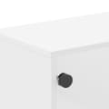 Miniatyrbild 9 av 11: vidaXL Tv-bänk med glasdörrar vit 102x37x50 cm -  TV-bänkar