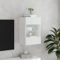 Miniatyrbillede 6 af 11: vidaXL væghængt tv-bord med LED-lys 40x30x60,5 cm hvid -  TV-møbler