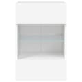 Miniatyrbillede 10 af 11: vidaXL væghængt tv-bord med LED-lys 40x30x60,5 cm hvid -  TV-møbler