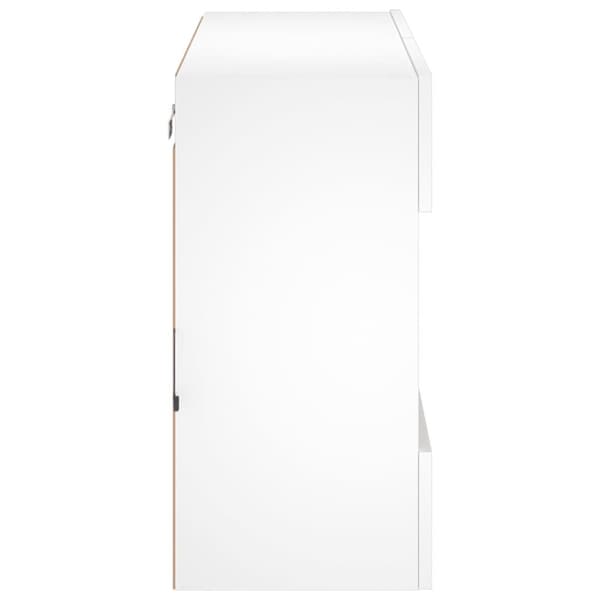 vidaXL Väggmonterad tv-bänk LED vit 78,5x30x60,5 cm -  TV-bänkar
