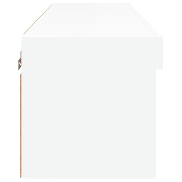 vidaXL tv-bord med LED-lys 80x30x30 cm hvid - TV-møbler