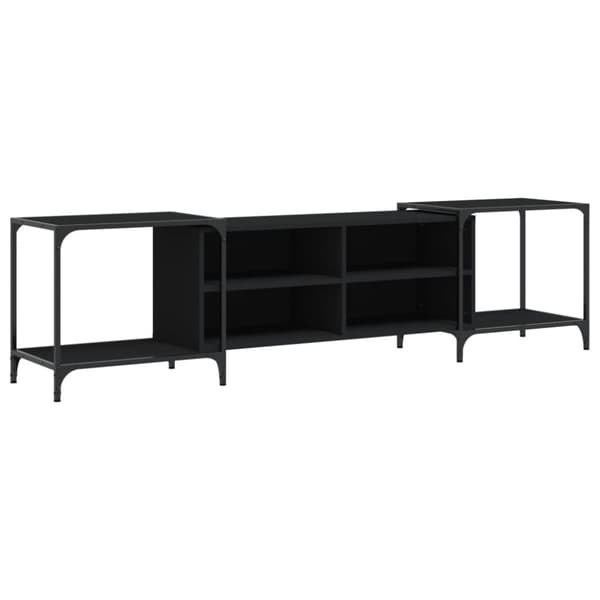 vidaXL Tv-bänk svart 203x37x50 cm konstruerat trä -  TV-bänkar