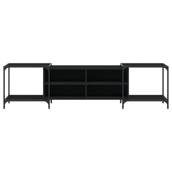 vidaXL Tv-bänk svart 203x37x50 cm konstruerat trä -  TV-bänkar