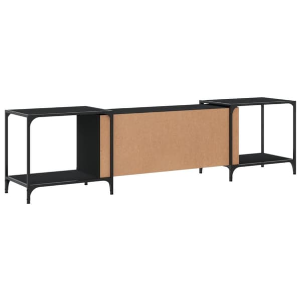 vidaXL Tv-bänk svart 203x37x50 cm konstruerat trä -  TV-bänkar