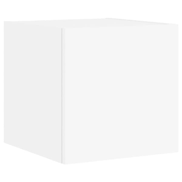 vidaXL Väggmonterad tv-bänk LED vit 30,5x35x30 cm - TV-bänkar