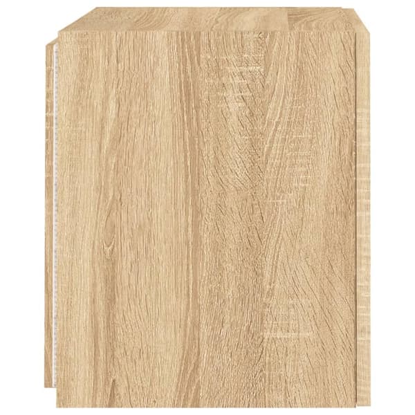 vidaXL TV-seinäkaapit LED-valoilla 2 kpl Sonoma-tammi 40,5x35x40 cm - TV-tasot