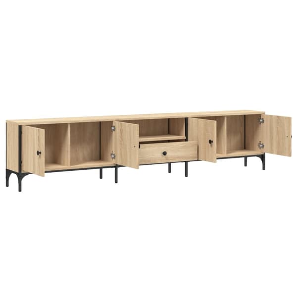 vidaXL TV-taso laatikolla Sonoma-tammi 200x25x44 cm tekninen puu - TV-tasot