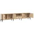 Pikkukuva 6 / 11: vidaXL TV-taso laatikolla Sonoma-tammi 200x25x44 cm tekninen puu -  TV-tasot