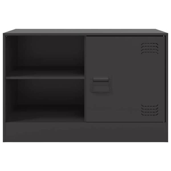 vidaXL TV-skåp 2 st svart 67x39x44 cm stål