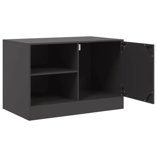 vidaXL TV-skåp 2 st svart 67x39x44 cm stål