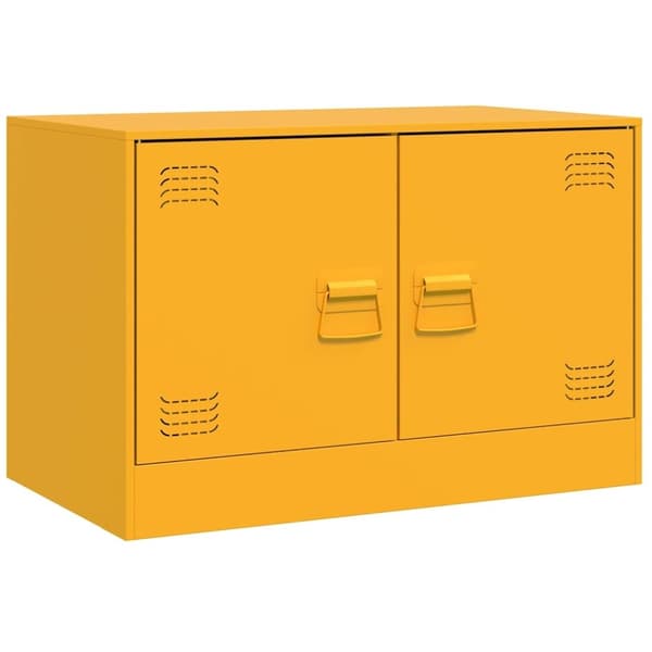vidaXL TV-skåp senapsgul 67x39x44 cm stål