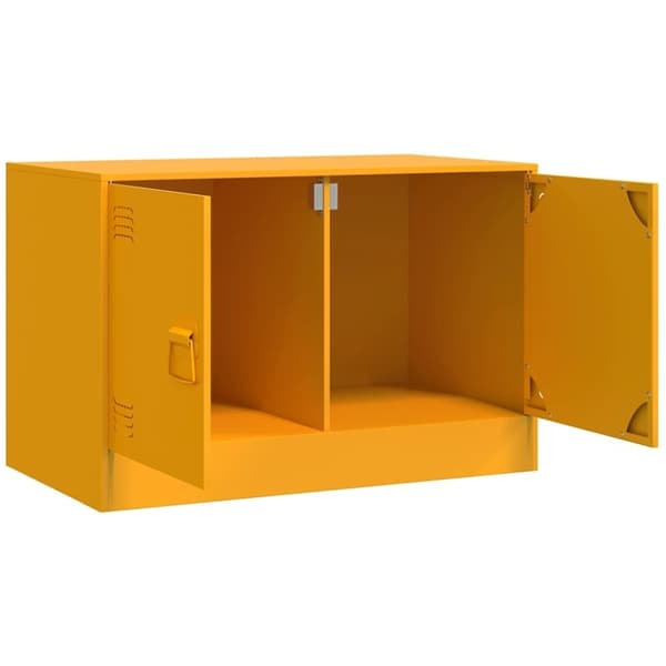 vidaXL TV-skåp senapsgul 67x39x44 cm stål