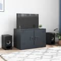 Miniatyrbilde 4 av 11: vidaXL TV-benk antrasitt 67x39x44 cm stål