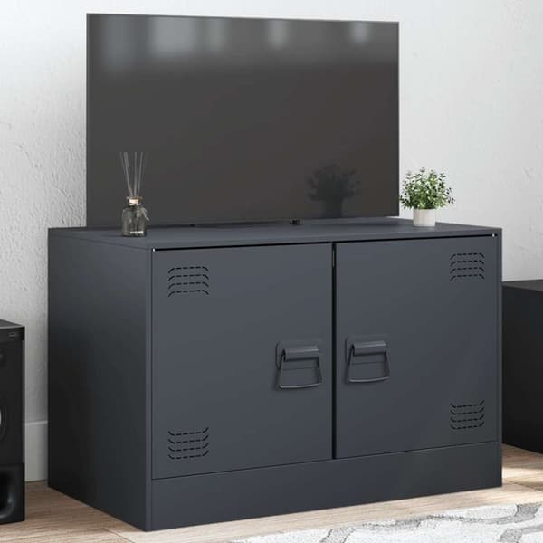 vidaXL TV-taso antrasiitti 67x39x44 cm teräs