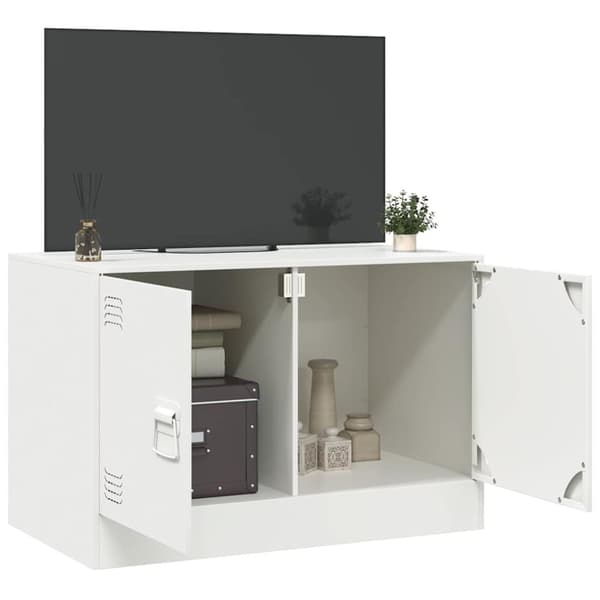vidaXL TV-skåp vit 67x39x44 cm stål