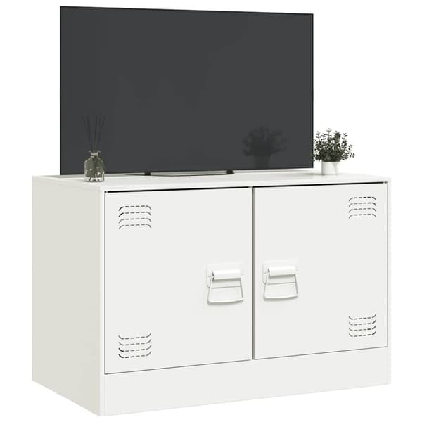 vidaXL TV-skåp vit 67x39x44 cm stål