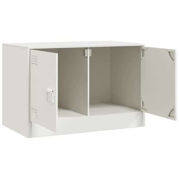 vidaXL TV-skåp vit 67x39x44 cm stål