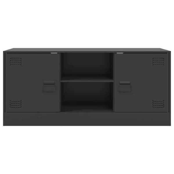 vidaXL TV-skåp svart 99x39x44 cm stål