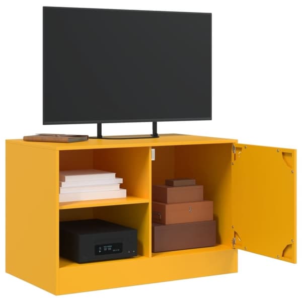 vidaXL tv-borde 2 stk. 67x39x44 cm stål sennepsgul