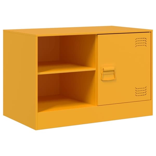 vidaXL tv-borde 2 stk. 67x39x44 cm stål sennepsgul