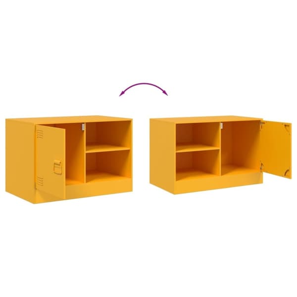 vidaXL tv-borde 2 stk. 67x39x44 cm stål sennepsgul