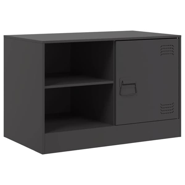 vidaXL TV-benk svart 67x39x44 cm stål