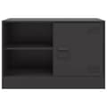 Miniatyrbilde 7 av 11: vidaXL TV-benk svart 67x39x44 cm stål