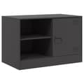 Miniatyrbilde 1 av 11: vidaXL TV-benk svart 67x39x44 cm stål