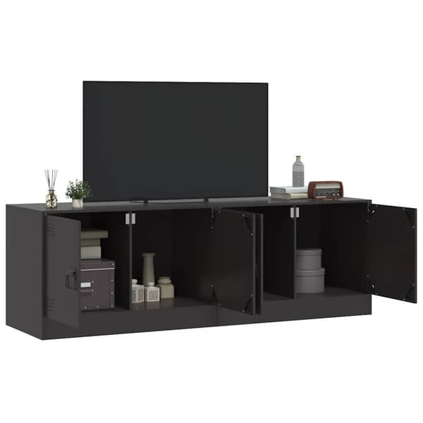 vidaXL TV-tasot 2 kpl musta 67x39x44 cm teräs