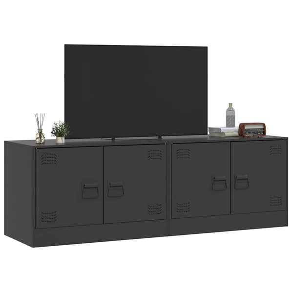 vidaXL TV-tasot 2 kpl musta 67x39x44 cm teräs