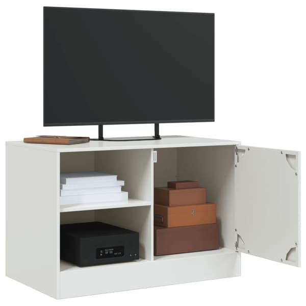 vidaXL TV-skåp 2 st vit 67x39x44 cm stål