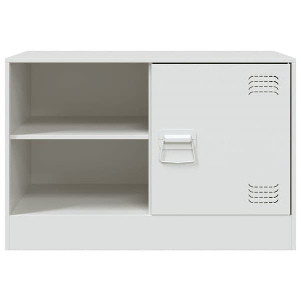vidaXL TV-skåp 2 st vit 67x39x44 cm stål
